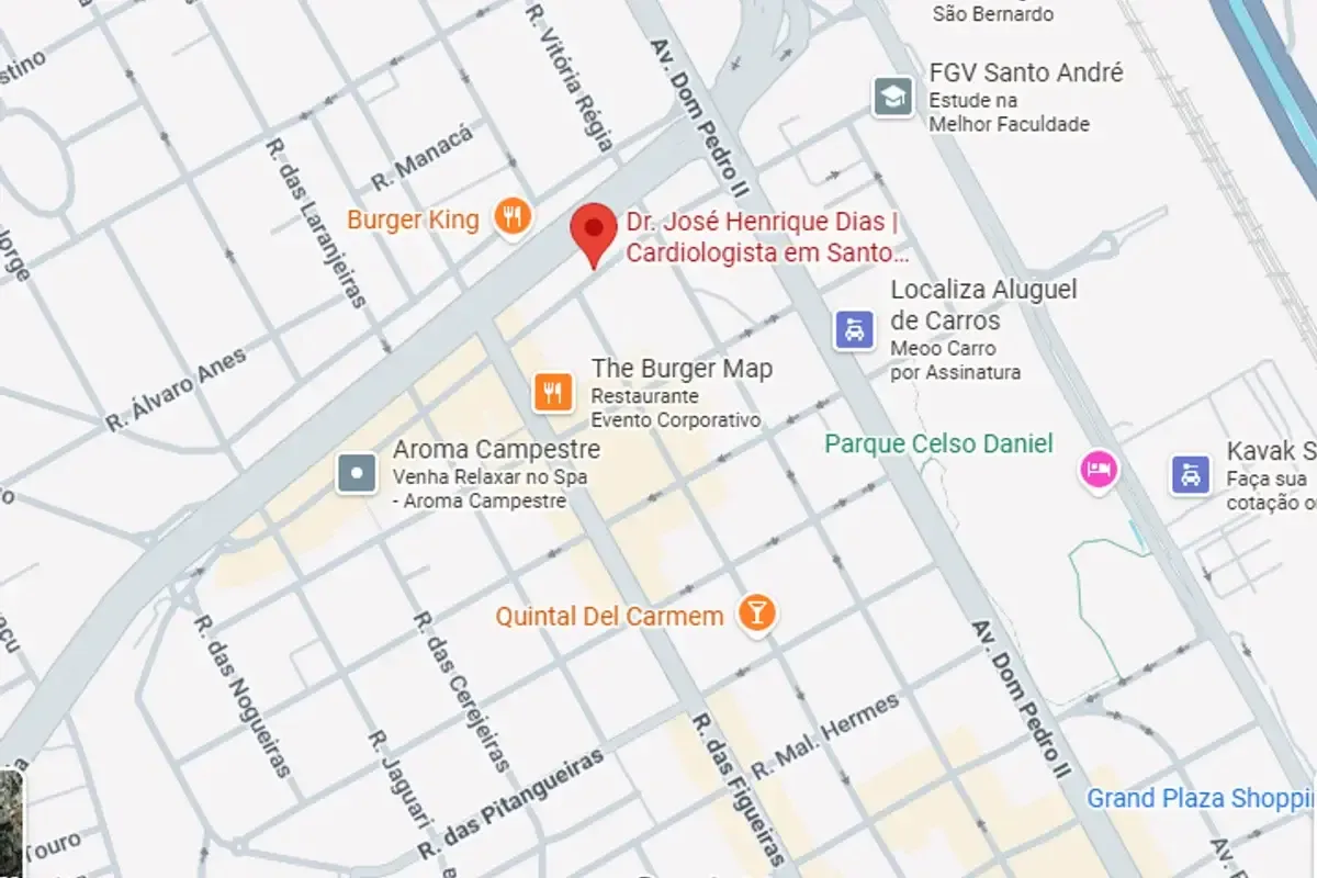 Mapa da Clínica Solaris Jardim em Santo André